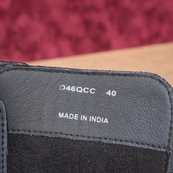 Geox Women Black Patent Leather Lace-up Zip Ankle Combat boots sz 9.5US EUR40 - Picture 7 of 9